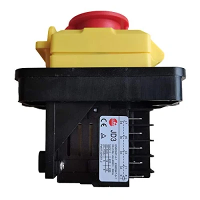 Immagine di KEDU KJD11 interruttore elettromagnetico a 10 poli, pulsante di emergenza per macchine utensili industriali JD3, relè AC 400V, 16A, 12A, 8A, 5NO
