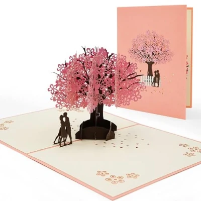Immagine di AIYONG Biglietto Matrimonio, Auguri Carta Matrimonio Inviti, 3D Pop Up, Abbracciare Gli Sposi, di San Valentino, Nozze Anniversari