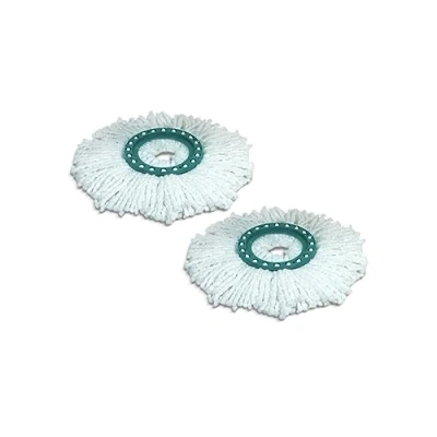 Immagine di Leifheit Set da 2 ricambi lavapavimenti per Clean Twist Disc mop Active, ricambio in microfibra lavabile, Testine sostitutive pavimenti