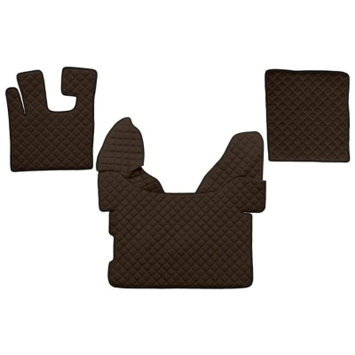 Immagine di F CORE FL09 BROWN Set tappetino Finta pelle anteriore 3 marrone
