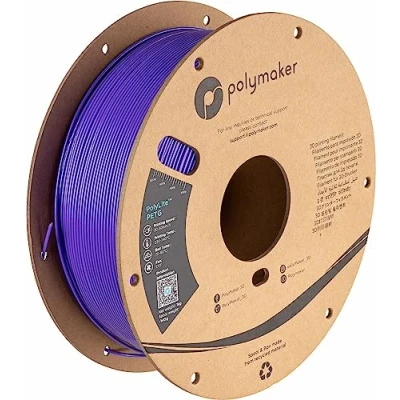 Immagine di Polymaker PB01008 PolyLite Filamento per stampante 3D PETG resistente al calore, Elevata resistenza alla trazione 1.75 mm 1000 g Viola 1 pz.