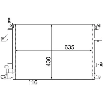 Immagine di MAHLE ORIGINAL AC 497 000S Condensatore con essiccatore 635 VOLVO: V70 2, XC70 I Cross Country, S60