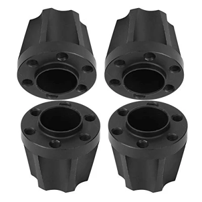 Immagine di Drfeify mozzi Ruota per Auto RC, 4 Pezzi esagonali RC Neri Adattatore da 1,9 Pollici 2,2 Disponibile SCX10 1/10 Crawler(20mm)