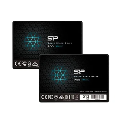 Immagine di Silicon Power 2 Pack 512GB SSD 3D NAND A55 SLC Cache Performance Boost SATA III 2.5&quot; 7mm (0.28&quot;) Unità a stato solido interna