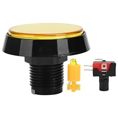 Immagine di Pulsanti , Pulsante di Gioco da 60 Mm Grande Rotondo a LED 2,4 Pollici con Micro Interruttore, Illuminato 12 V per Console Videogiochi Macchine