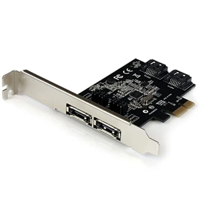 Immagine di StarTech.com Scheda Controller eSATA PCI Express SATA 6 Gbps a 2 Porte, PCIe III Doppia porta, Interne/2 Esterne, 6Gbps , PEXESAT322I