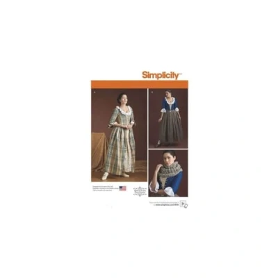 Immagine di Simplicity Simplcity Pattern 8161 Costumi da Donna del XVIII secolo, Carta, Bianco, Carpet Uni Terracotta Size: Ø120cm Round