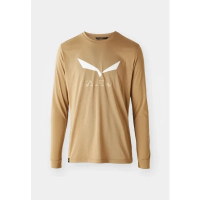 Immagine di Salewa Solidlogo Dry M L/S Tee. Maglietta, Quicksand, Uomo