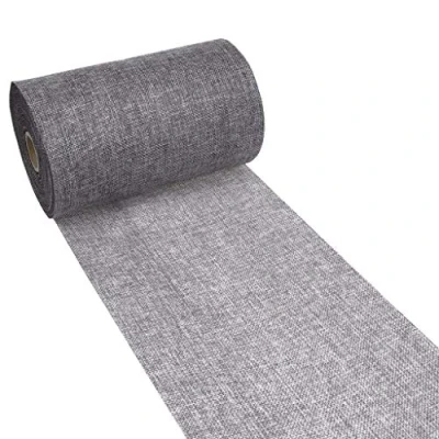 Immagine di Deko AS GmbH Striscia centrotavola Shabby Chic a Effetto Lino, 20 cm, Grigio Scuro, 5 m, 69 200 22