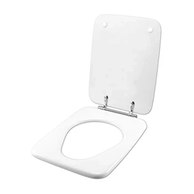 Immagine di Copriwater per IDEAL STANDARD VELARA BIANCO I.S. CERNIERA A TUBETTO Cromo Sedile Asse Wc