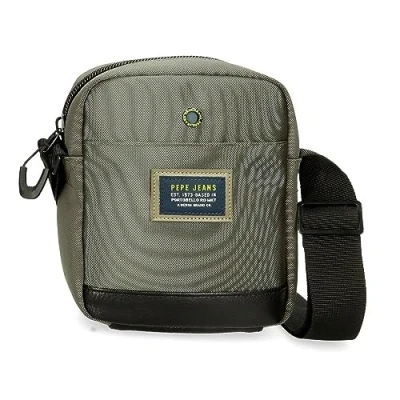 Immagine di Pepe Jeans Leighton Borsa messenger da uomo, Verde, Taglia unica, a tracolla piccola
