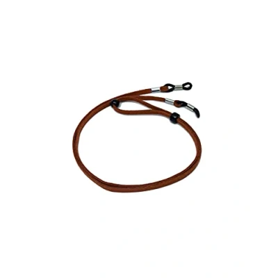 Immagine di GERNEO® Valencia cinturino per occhiali di alta qualità in pelle scamosciata cordino unisex PU da sole e lettura portaoggetti argento (1 x marrone scuro)