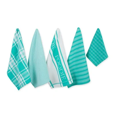 Immagine di DII Everyday Collection Foodie Set di 5 strofinacci e strofinaccio, colore: Blu