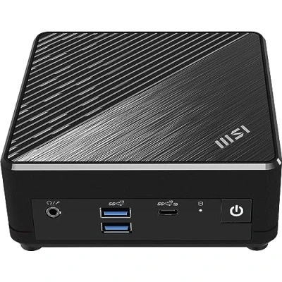 Immagine di MSI Cubi N ADL S 080DE Mini PC, Intel Pentium N200, 4 GB DDR4, SSD M.2 da 128 GB, USB 3.2 Gen 2 Type C (DP Alternate), HDMI 2.1 e DP 1.4, Bluetooth 5, Fanless, Windows 11Pro, VESA, nero