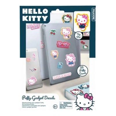 Immagine di Hello Kitty adesivi con licenza ufficiale Puffy Gadget include 32 3D a forma di gatto dei cartoni animati, regalo e decorazione per donne ragazze Paladone