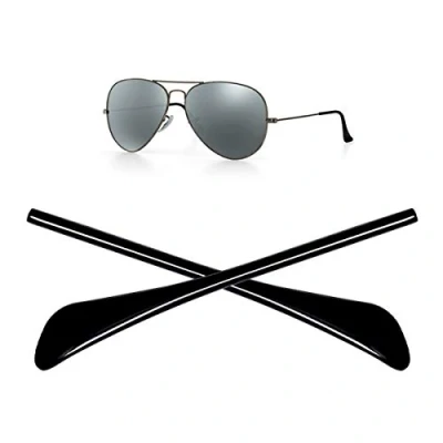 Immagine di HiCycle2 Punte di ricambio per tempio Ray Ban Aviator RB3025 Occhiali da sole Kit riparazione, Bc01 nero, Common