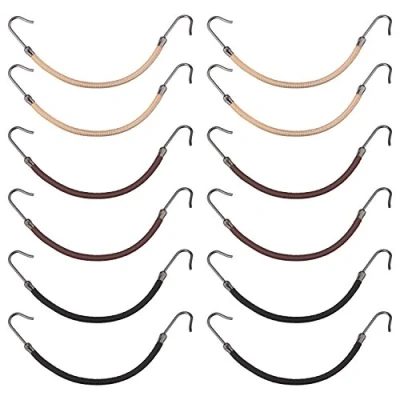 Immagine di 15 Pezzi Ganci per Capelli Elastici Styling, Nero, Marrone e Biondo