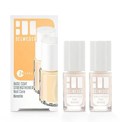 Immagine di BELWEDER Nail Care Indurente Per unghie con cheratina 2 x 7,5 ml deboli, morbide, spezzate e fragili Trasparente Rafforza, sigilla protegge Arricchito