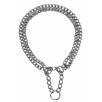 Immagine di Trixie Chromed Double Row Semi Choke Chain with Strain Relief, 50 cm x 2.5 mm