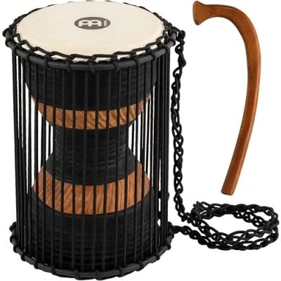 Immagine di Meinl Percussion ATD M, Talking Drum africano, Misura Media 7&quot;, 17.78 cm, Marrone/Nero