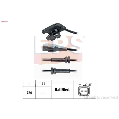 Immagine di EPS 1.960.032 Sensore ABS 780mm CITROËN: C4 I Hatchback, PEUGEOT: 307 Hatchback
