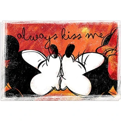 Immagine di EGAN Set da 2 Tovagiette LWM63/07S, Colore Rosso in Polipropilene, con Minnie e Mickey, 31X46 cm Lavaggio a Mano