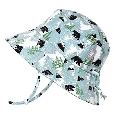 Immagine di Jan &amp; Jul Cappello da Sole per Neonato in Cotone UPF 50+ (Taglia: 0 6 Mesi, Orso)