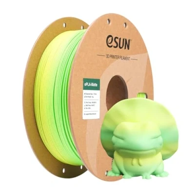 Immagine di eSUN filamento PLA opaco arcobaleno 1,75 mm, per stampanti 3D multicolore, bobina da 1 kg (2,2 libbre) a variazione graduale 3D, Raccolta di riso