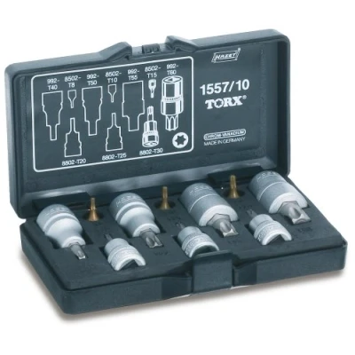 Immagine di Hazet Kit inserti giravite a bussola 1/4 (6.3 mm), 1/2 (12.5 3/8 (10 mm) 10 parti 1557/10