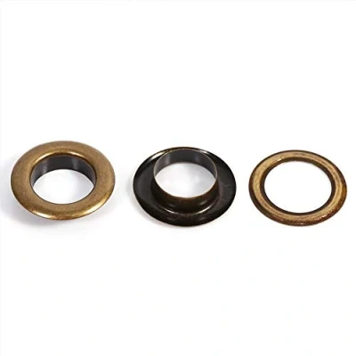 Immagine di Set Occhielli in Metallo, 20/100 Rotondo con Grommets eyelets sostituzione di accessori decorazione fai da te Bronzo Nero Oro 12mm 20sets
