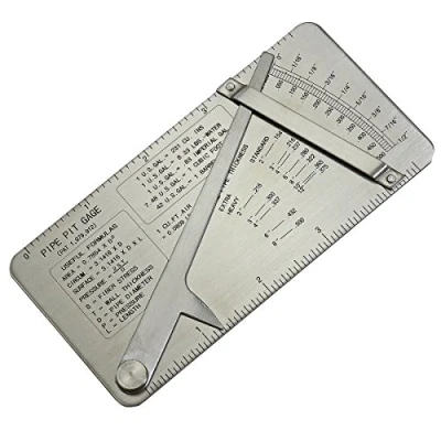 Immagine di RIVERWELD Calibro per Saldatura di pozzetti Tubi Test del Saldatore Ulnare L&#039;intervallo ispezione è compreso tra 0 e 1/2&quot; in 1/64&quot; incrementi 0,010