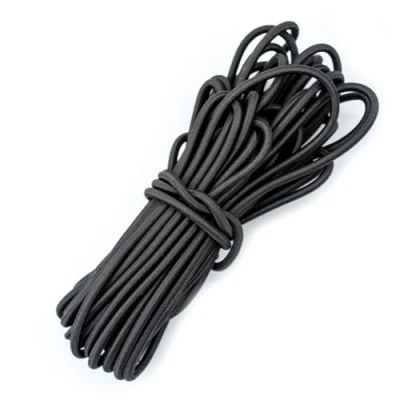 Immagine di 10m x 4mm Corda Elastica,Corda Elastica per Teloni Fune di Gomma Estensibile,Corda Versatile e Resistente,Corda Tendoni,Cordini Ricambio Rimorchi,Tende da Sole,Teloni Nero