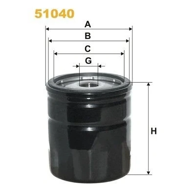 Immagine di Filtro dell&#039;olio WIX FILTERS 51040WIX