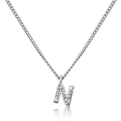 Immagine di GD GOOD.designs EST. 2015 Catena con lettere in argento da donna I Collana skin friendly ciondolo iniziale di acciaio inossidabile argento. (N)