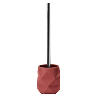 Immagine di Kleine Wolke Crackle Accessoires Porta scopino per WC in poliresina e Legno di Rosa
