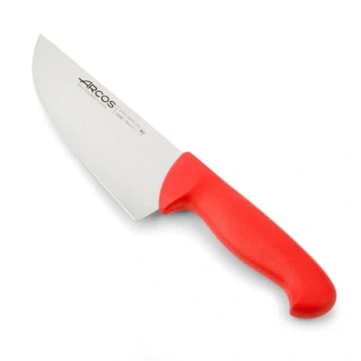 Immagine di Arcos Serie 2900 Coltello Scannare Macellaio Bistecca Lama Acciaio Inossidabile Nitrum 170 mm Manico Polipropilene Colore Rosso