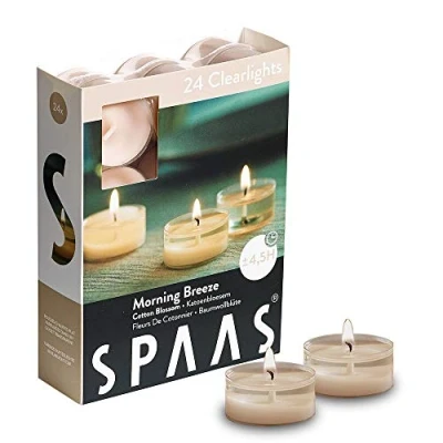 Immagine di Spaas 24 lumini profumati in tazza trasparente trasparente, ± 4,5 ore, brezza mattutina