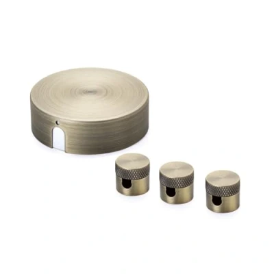 Immagine di ORION LIGHTSTYLE Set di scatola derivazione con 3 pin soffitto baldacchino giunzione rosetta copertura anticato antico