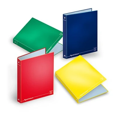 Immagine di Pigna Colours, Raccoglitore Cartonato ad Anelli, formato A4, 27 x 32 cm, Pacco da 5 Pezzi