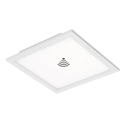 Immagine di Briloner Leuchten Pannello Luminoso a soffitto LED Movimento, Ultra Piatto, plafoniera 12W, 1.300 Lumen, sensore di Luce Naturale, Quadrato, Bianco, 29 12 W, 5 x 29.5 cm (LxB)