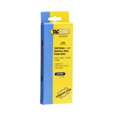 Immagine di Tacwise 1096 Chiodi di Finitura in Acciaio Inossidabile Tipo 16G / 32 mm, Confezione da 1000