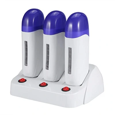 Immagine di Riscaldatore di Cera Depilatoria, Cartuccia Portatile Mini Depilatoria Riscaldatore, Ceretta Macchina per la Depilazione del Corpo(Triple Waxing Heaters)