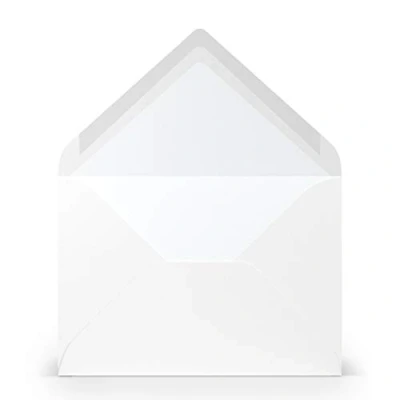 Immagine di PAPERADO Paper24 100 buste per lettere, formato DIN B6, g/m², senza finestra, 17,8 x 12,5 cm, con lembo a punta da inumidire, colore: bianco