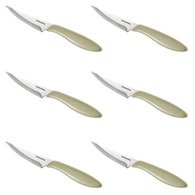 Immagine di Tescoma Coltelli per Pizza, Set 6 Pezzi, Lunghezza Lama 10 cm, Beige, linea Presto
