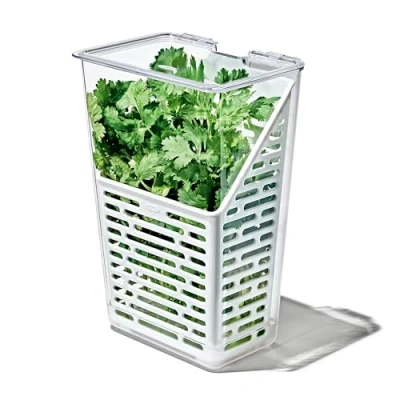 Immagine di OXO Good Grips Produce Saver Contenitore per erbe, 11,4 x 15,2 28,7 cm, bianco
