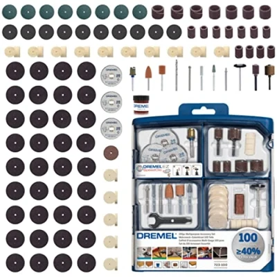 Immagine di Dremel SC723 EZ SpeedClic Set di Accessori per Utensile Multifunzione, 100 Pezzi Intagliare, Tagliare, Incidere, Lucidare, Fresare, Levigare, Smerigliare e Pulire