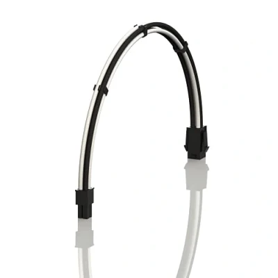 Immagine di LINKUP AVA 50cm EPS 4 pin CPU ATX Scheda Madre Cavo di Prolunga per PC con Guaina Intrecciata Alimentatore PSU Pettini┃Design Robusto e Rigido┃Confezione Singola┃500mm Bianca Nero