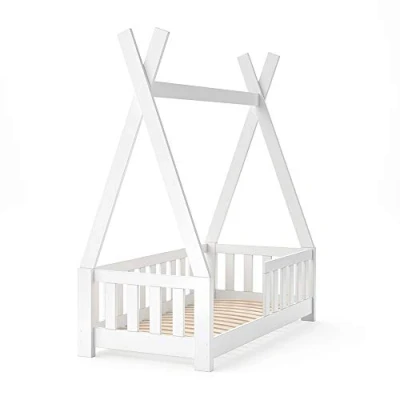 Immagine di VitaliSpa Letto Tipi Tipi, Bianco, 70x140 cm con recinzione