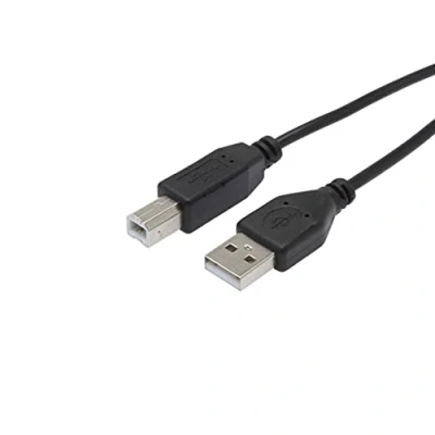 Immagine di APM cavo stampante 1,8 metri, USB 2.0 a B, compatibile HP, Epson, Canon, Lexmark, Brother, Scanner, Hard Disk, Computer, Colore Nero, 570300