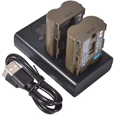 Immagine di DSTE 2x BP 511 Ricambio Batteria + Caricatore doppio USB con display LCD Compatibile per BP511 BP511A 511A e Canon EOS 10D,20Da,300D,30D,40D,50D,D30,D60,DM MV100Xi,DM MV430,DM MVX1i Fotocamera